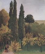 Henri Rousseau Landscape in Buttes-Chaumont oil painting reproduction